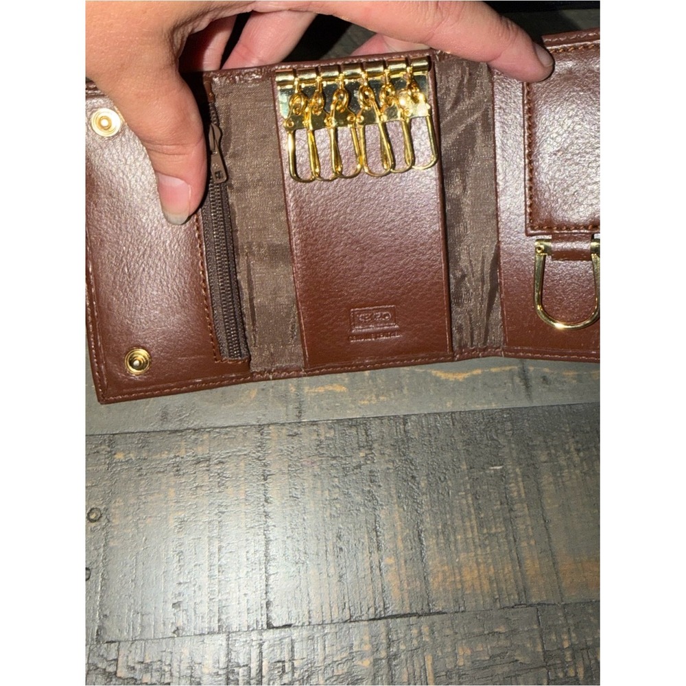 KENZO Genuine Leather Mens Key Case Wallet/Key Chain Wallet/Key Holder Wallet - Picture 4 of 7